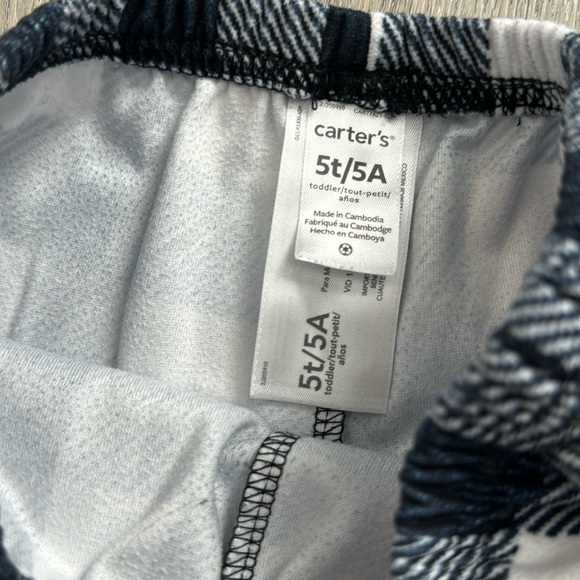 Carter's 2-Piece Girls Snowman Red Shirt w/Black & White Fleece Pajama Set Sz 5T - Picture 10 of 10